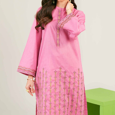 1 Piece Light Pink Embroidered Suit