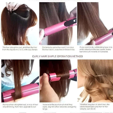 Hair Straightener 2 In Hair Straightener & Curler