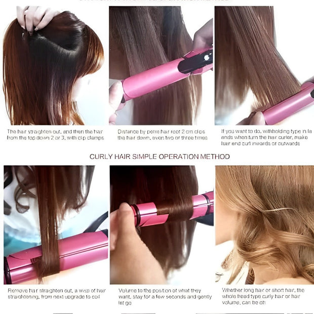 Hair Straightener 2 In Hair Straightener & Curler