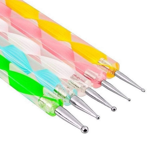 2 Sided Nail Art Tool, Set Of 5