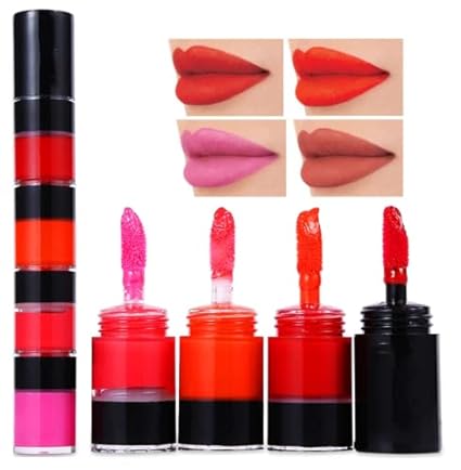 4 In 1 Matte Lip Gloss, Pack of 2