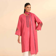 1 Pc Pink Embroidered Suit