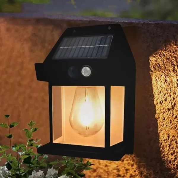 Lyrical Solar Tungsten Filament  Outdoor Waterproof  Intelligent Induction Wall Lamp