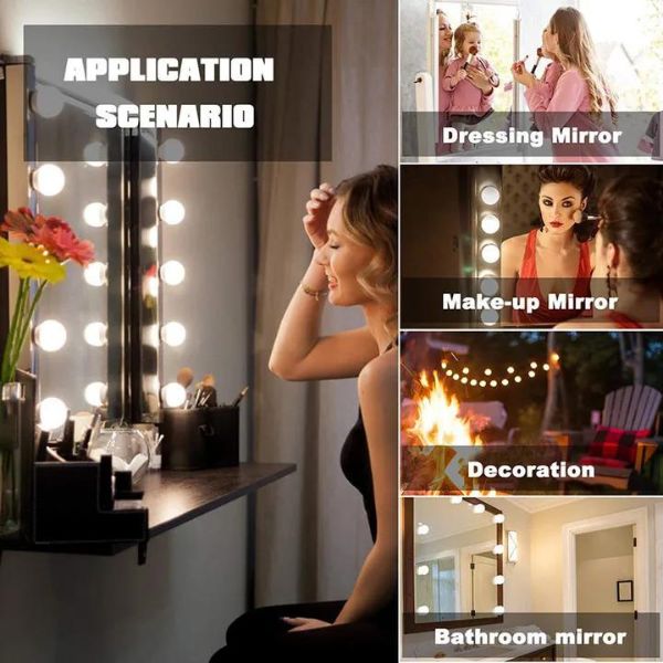 LED Light Bulbs Lighted Make up Mirrors Bulb Bright Lights Wall Lamp for Dressing Table