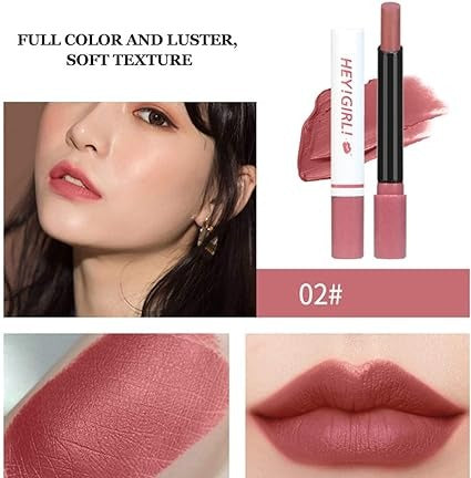 4 Piece pack Heng Fang Hey Girl Matte Wonderful Smoke Tube Lipstick