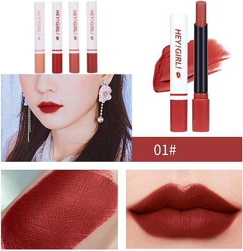 4 Piece pack Heng Fang Hey Girl Matte Wonderful Smoke Tube Lipstick