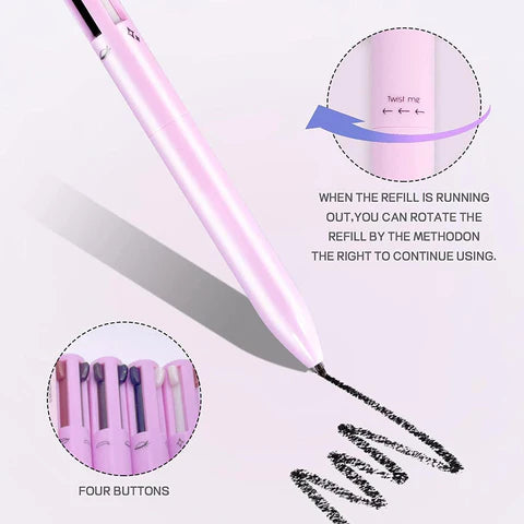 Demure 4 In 1 Waterproof Makeup Pen Eyebrow Pen