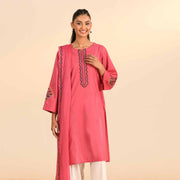 1 Pc Pink Embroidered Suit