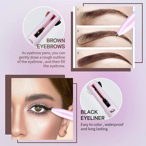 Demure 4 In 1 Waterproof Makeup Pen Eyebrow Pen