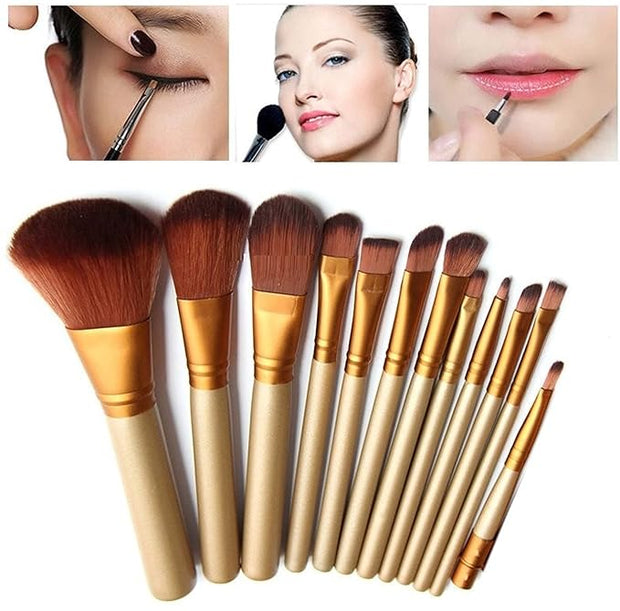 Elegance 12 Pcs Professional Makeup Brush Set