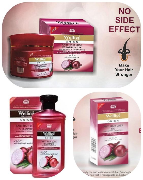 Deal Of 3 Wellice Deal Onion Shampoo Onion Oil ‘hair Mask Best Deal