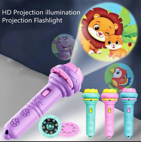 Baby Projector Torch 3cards Cartoon Projection Flashlight Children Early Education Toy