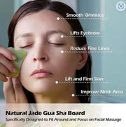 Eloquence Jade Roller Guasha Facial Roller Manual Massage For Women