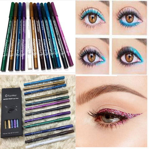 Pack Of 12 New Flormar Glitter Eye And Lip Liner Pencil