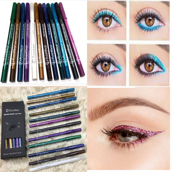 Pack Of 12 New Flormar Glitter Eye And Lip Liner Pencil