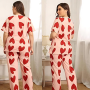 2 Pcs Women's Stitched Polyester Dry Fit Sleepwear