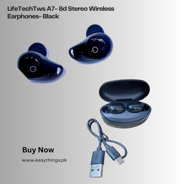 Tws A7- 8d Stereo Wireless Earphones- Black