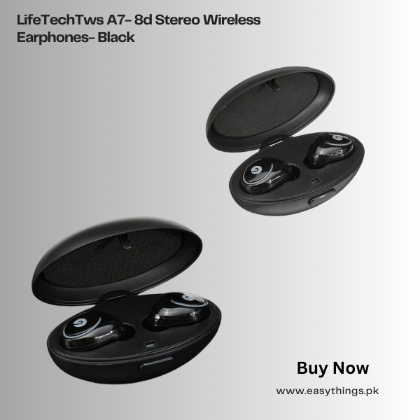 Tws A7- 8d Stereo Wireless Earphones- Black