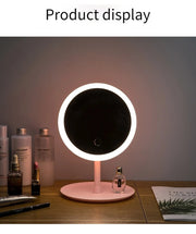 Led Daylight Vanity Mirror Detachable/storage Base 3 Modes Mirror With Light Gift Umakeup Mirror With Light White Lsb