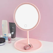 Led Daylight Vanity Mirror Detachable/storage Base 3 Modes Mirror With Light Gift Umakeup Mirror With Light White Lsb