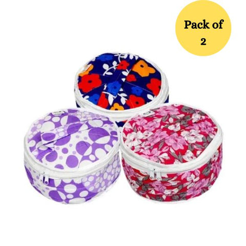 Hot-pot Pack Of 2 Zipper Roti Cover (random Color/design)