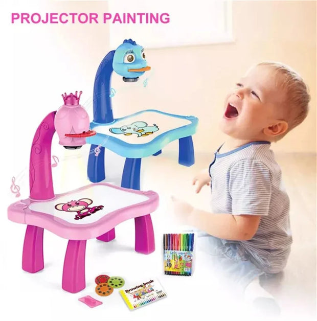 Miraculous Projector Table For Kids 12 Markers 1 Sketch Book 3 Projector Disc  Duster