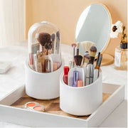 Brush Container Makeup Brush Holder Dust-proof Rotating Plastic Lipstick Eyebrow Pencil Vanity Supplies(random Color )