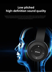 P47 Wireless Bluetooth Foldable Headset With Microphone For All Cell Phones And Laptop Low(black Color )