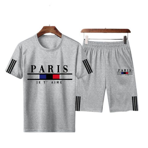 PARIS Letter Print T Shirt, Shorts For Summer