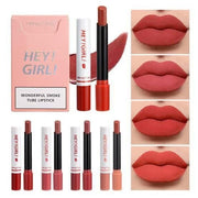 4 Piece pack Heng Fang Hey Girl Matte Wonderful Smoke Tube Lipstick