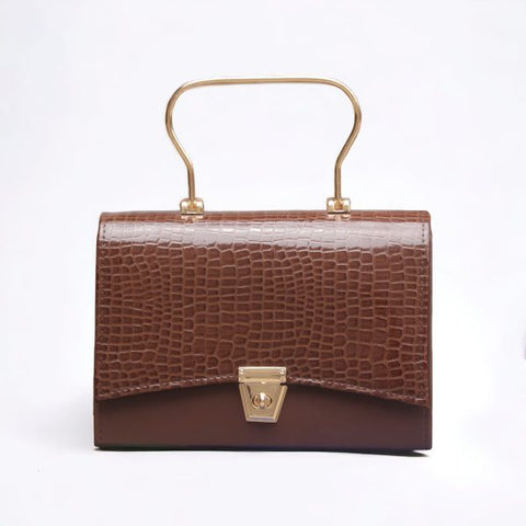 Stylish Hand Bag With Top Handle And Long Strap