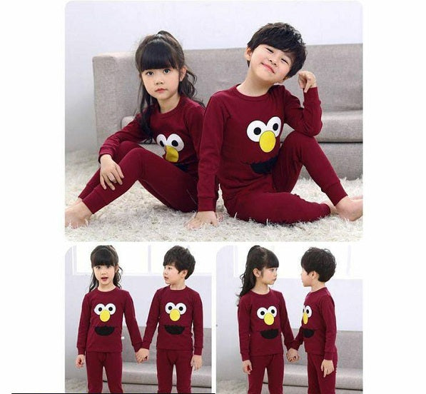 2 Pcs Kid's Jersey Printed NIght Suit