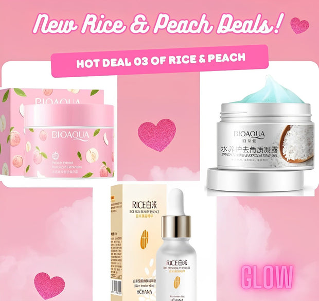 Rice & Peach Skin Care Pack OF 3