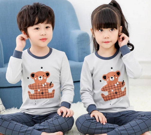 Kid's Stitched Cotton Printed Night Suit