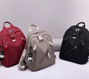 Girls Nylon Maroon Casual Backpack