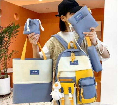 5 Pcs Girl's Formal Backpack