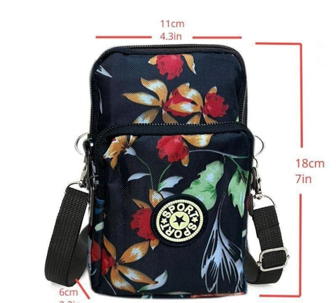 Girls Casual Floral Cellphone Bag