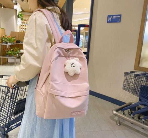 Pink Nylon Backpack