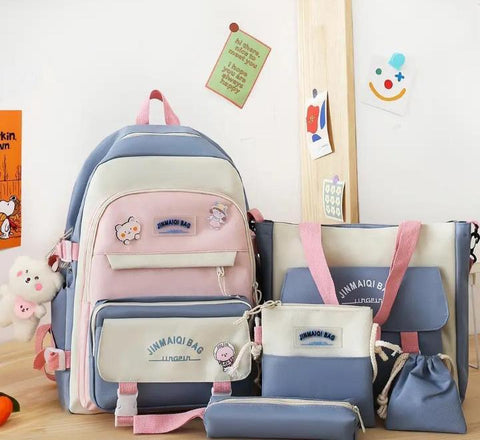 5 Pcs Girl's Fashion Backpack