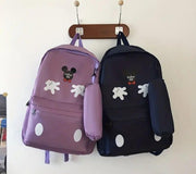 2 Pcs Nylon Backpack Set