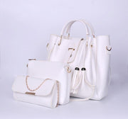 PU Leather White Shoulder Bag