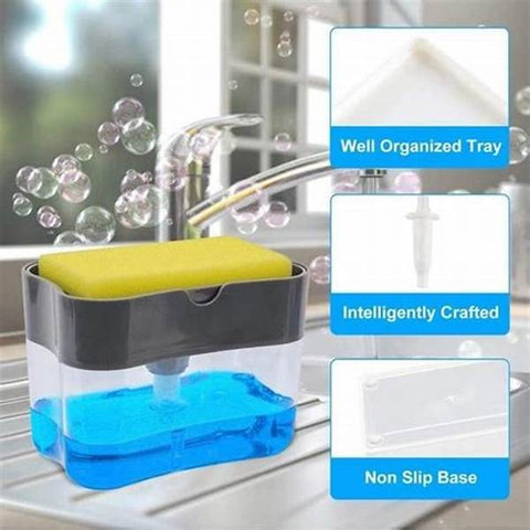 Elixir 2-in-1 Multi-function Dishwashing Liquid Box Soap Pump Dispenser