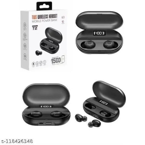 T2 Tws 5.0 Wireless Noise Cancelling With 1500mah Power Bank With Led Display Bluetooth