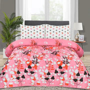 3 Pcs Cotton Printed Double Bedsheet