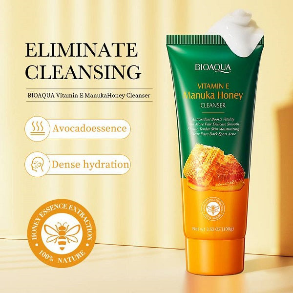 BIOAQUA Vitamin E Manuka Honey Facial Cleanser - 100g