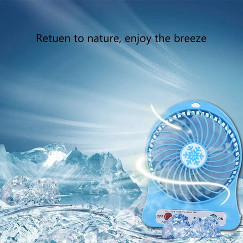 Portable Mini Usb Fan Rechargeable Battery