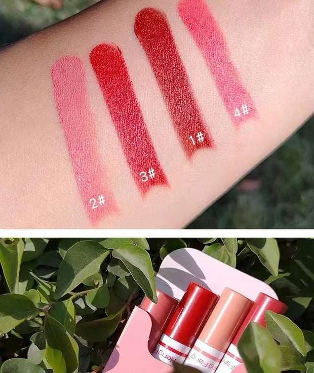 4 Piece pack Heng Fang Hey Girl Matte Wonderful Smoke Tube Lipstick