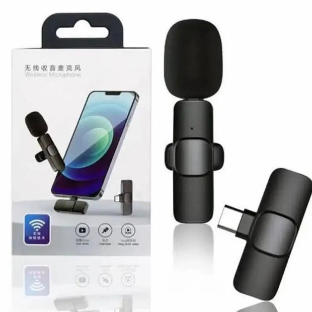 Wireless MIC K8 MICROPHONE Vlogging Mic With Microphone