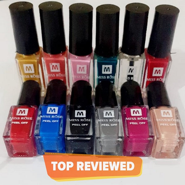 Peel Off Nail Paints-polish (Pack Of 6)