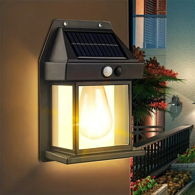 Lyrical Solar Tungsten Filament  Outdoor Waterproof  Intelligent Induction Wall Lamp